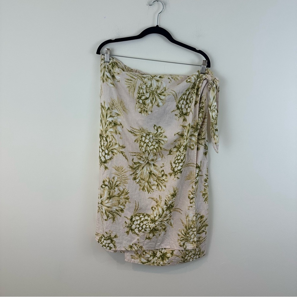 Panama Jack Pineapple Print Wrap Midi Skirt Size XL Women's